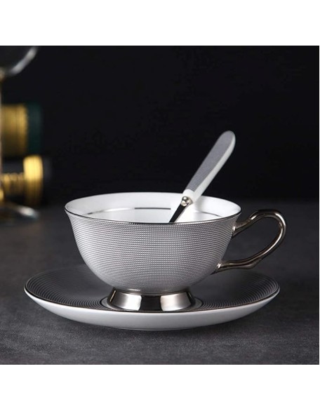 Porcelain Coffee Cup Bone China Coffee Cup and Saucer Set European Style Gold Coffee Cup with British Afternoon Tea Cup Cup Saucer Sets