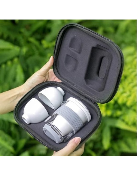 Chinese Kung Fu Tea Set Ceramic Portable Teapot Set Outdoor Travel Gaiwan Tea Cups of Tea Ceremony Teacup Drinkware