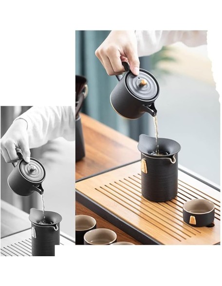 Tea Set, Chinese Tea Set Gongfu Tea Set Travel Tea Set Tea Set Chinese Ceramic Kung Fu Tea Set with Tea Tray and Small Tea Tools