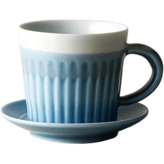 Mug Ceramic Simple Coffee Cup and Saucer Set Handmade Retro Cup Pastoral Family Afternoon Tea Cup