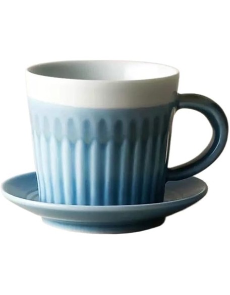 Mug Ceramic Simple Coffee Cup and Saucer Set Handmade Retro Cup Pastoral Family Afternoon Tea Cup