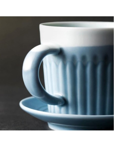 Mug Ceramic Simple Coffee Cup and Saucer Set Handmade Retro Cup Pastoral Family Afternoon Tea Cup
