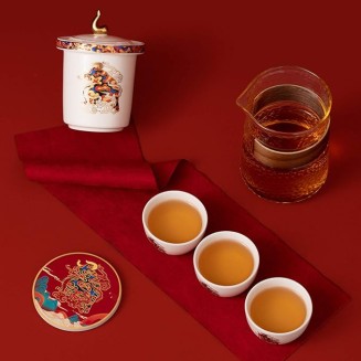 Ceramic Kungfu Tea Set Portable Travel Tea ServiceRed Handmade Teacups with Teapot 3 Teacups Tea Mat Tea Cloth and Travel Bag