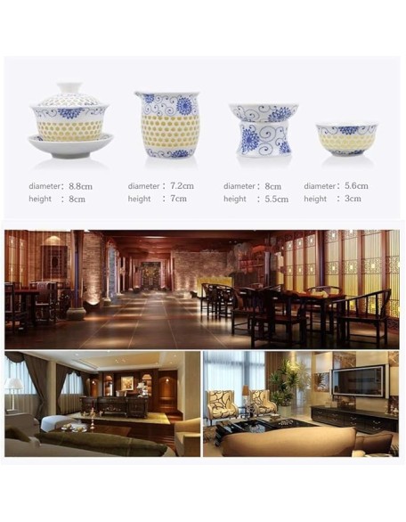 Tea Set Tea Service Chinese Tea Set Ceramic Tea Cup Set 9 Pieces Teapot Cup Set, Can Be Used for Family Afternoon Tea Tea Set for Adults