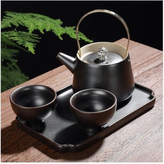 Tea Set Tea Service 4 Pieces European Ceramic Tea Cup Set Coffee Cup Set Ceramic Travel Teapot Set Chinese Teapot Tea Set for Adults