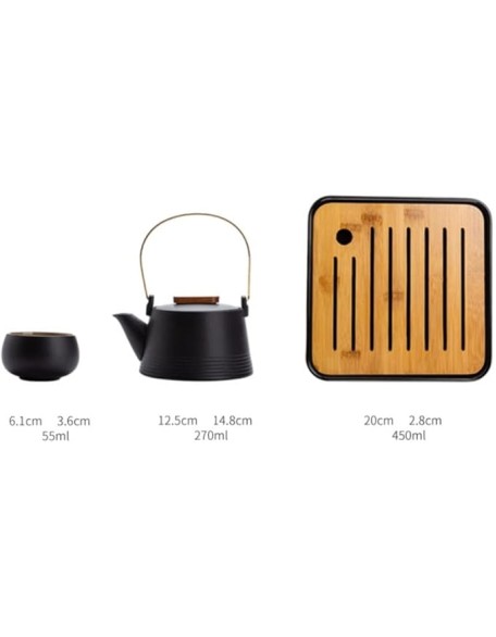 Chinese Tea Set Teapot Sets Healthy Ceramics Teapot 4 Teacups and Round Tray. Tea Cups Coffee Cup Set Tea Pot Set