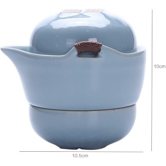 Chinese Kung Fu Tea Set Ceramic Portable Teapot Set Outdoor Travel Tea Cups of Tea Ceremony Household Teacup
