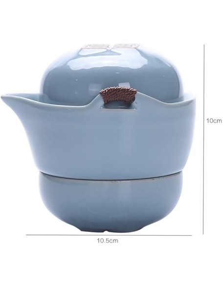 Chinese Kung Fu Tea Set Ceramic Portable Teapot Set Outdoor Travel Tea Cups of Tea Ceremony Household Teacup