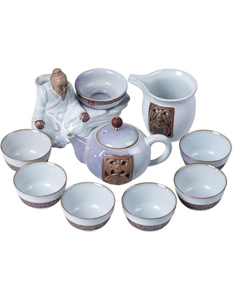 Universal Tea Set Tea Set Household kung fu Tea Cup Simple Modern Ceramic teapot Full Set of 6 Cups