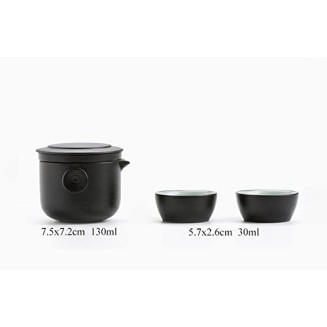 Universal Tea Set， Ceramic Teapot with 2 Teacups Porcelain Gaiwan Tea Set Portable Travel Tea Set Drinkware，