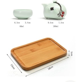 Tea Set Coffee Cup Portable Travel e Ceramic Teapot and 4 Teacups Teatray