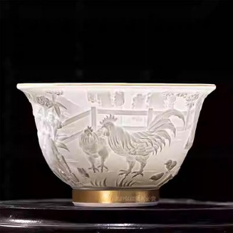 Hand-made Engraving Chinese Zodiac Tea Cups Traditional Ceramic Tea Cup, Tea Set, Kung Fu Tea Cup, Coffee Cup H