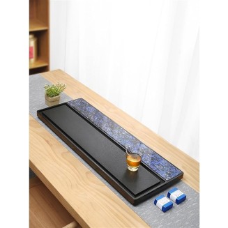 Tea Set Goldstone Tea Tray Whole Natural Household Stone Tea Table Simple Modern Chinese Single Layer Tea Set Living Room Tea Sea Chinese Tea Set,80 * 30 * 3cm