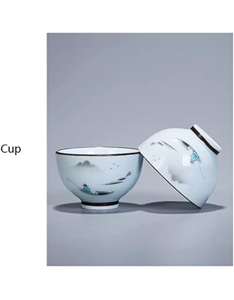 Tea Set Ceramic Portable Teapot Set Travel Gaiwan Tea Cups of Tea Ceremony Teacup Fine Gift with Travel Bag