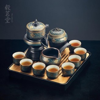 Chu Wen Sheng-1971 Gongfu Tea cup Home/Outdoor/Office Gifts 功夫 Portable Teapot Set Home,Gifting,Outdoor and Office 简约家用客厅 Gongfu Tea Set with Teapet 陶瓷石磨泡茶壶 Ceramic/galss Teapot,现代冲茶器