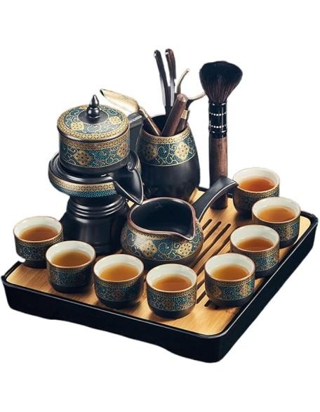 Chu Wen Sheng-1978 Gongfu Tea cup Home/Outdoor/Office Gifts 功夫 Portable Teapot Set Home,Gifting,Outdoor and Office 简约家用客厅 Gongfu Tea Set with Teapet 陶瓷石磨泡茶壶 Ceramic/galss Teapot,现代冲茶器