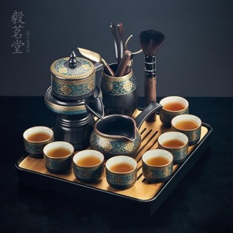 Chu Wen Sheng-1978 Gongfu Tea cup Home/Outdoor/Office Gifts 功夫 Portable Teapot Set Home,Gifting,Outdoor and Office 简约家用客厅 Gongfu Tea Set with Teapet 陶瓷石磨泡茶壶 Ceramic/galss Teapot,现代冲茶器