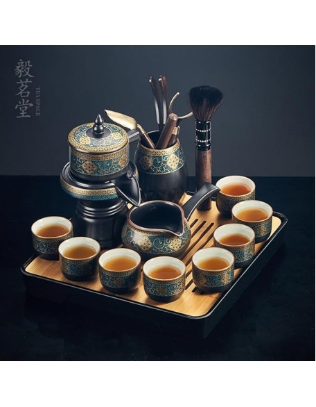 Chu Wen Sheng-1978 Gongfu Tea cup Home/Outdoor/Office Gifts 功夫 Portable Teapot Set Home,Gifting,Outdoor and Office 简约家用客厅 Gongfu Tea Set with Teapet 陶瓷石磨泡茶壶 Ceramic/galss Teapot,现代冲茶器