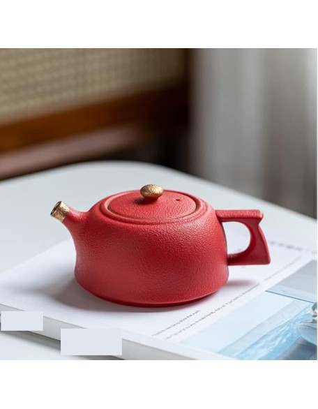 Tea Cup Set Tea Set Teapot Set Ceramic Tea Cup Set Chinese Tea Travel Tea Set Portable Teapot Tea Set Tea Cups of Tea Ceremony Tea Cups Coffee Cup Set Tea Pot Set (Rosso B)
