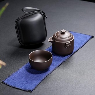 Portable Travel Tea Set Outdoors Ceramic Tea Cup Suit Drinking Set Chinese Kung Fu Tea Set