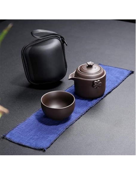 Portable Travel Tea Set Outdoors Ceramic Tea Cup Suit Drinking Set Chinese Kung Fu Tea Set