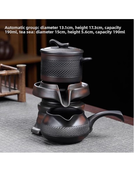Portable Chinese tea set, Kung Fu tea set, teapot set - Ceramic teapot and teacup with travel bag, portable multifunctional gift bag for travel, home, gifts, outdoor and office (A2)