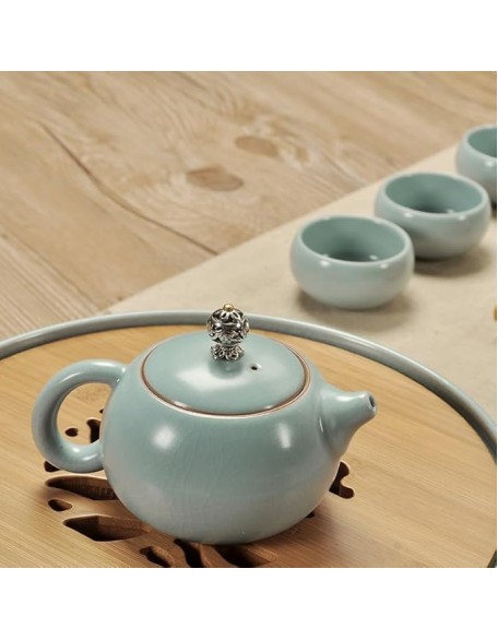 Tea Set Ceramic Kung Fu Teapot Tea Tray Water Storage Travel Tea Cup One Pot Portable Home Tea Tray Tea Set Home Study Tea Tray